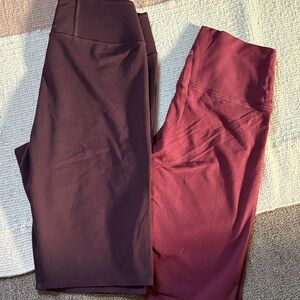 Aritzia & Uniqlo Women's 7in Bike Shorts - Dark Purple and Burgundy